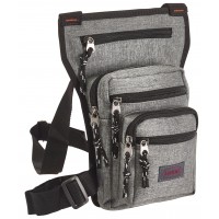 Lorenz X-Body Biker Bag with 5 Zip Pockets & Leg Strap